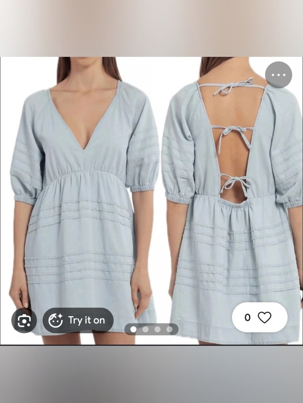 NWOT 7 For All Mankind Chambray Mini Dress